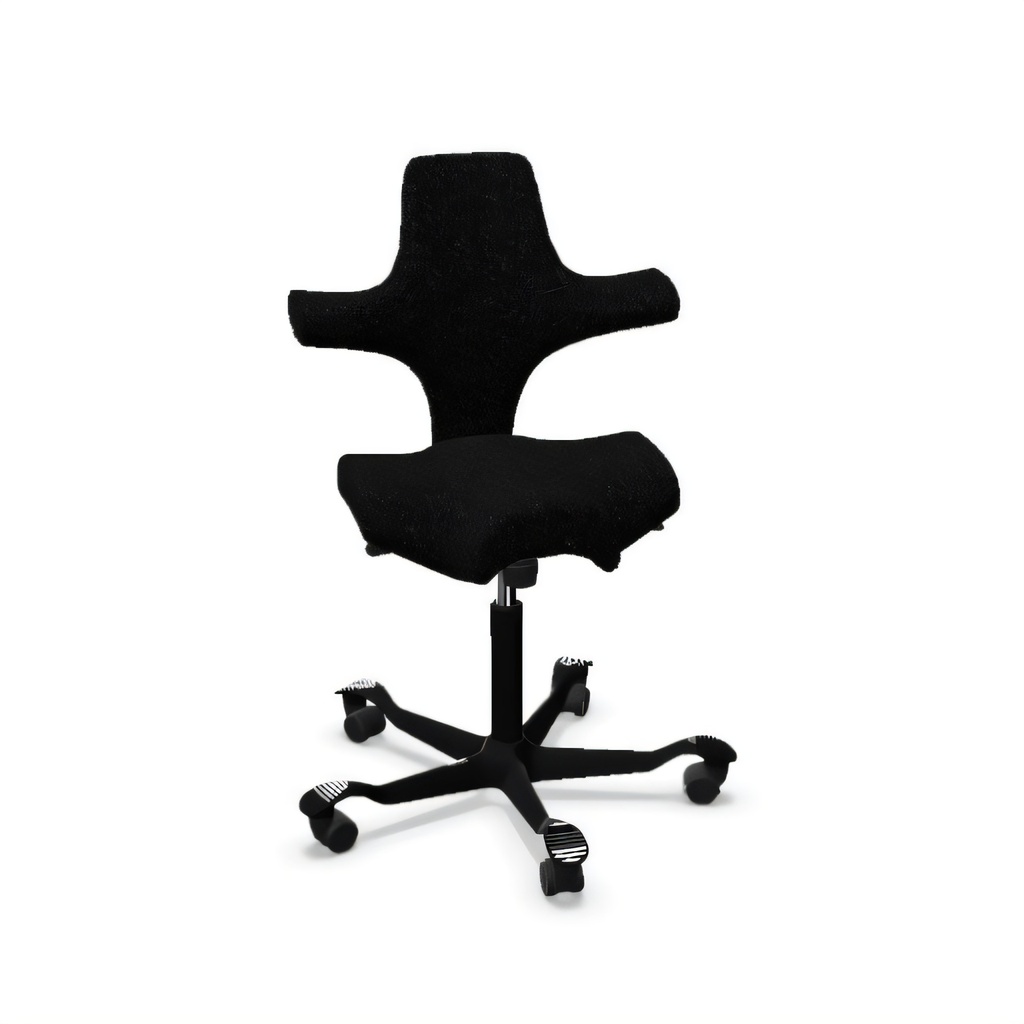 Hag Capisco (Price Group 1, Black, Castor (black), 65 mm, for all floors, braked unloaded, Lift 200 mm, Xtreme EXR009 (PG1), No Footring)