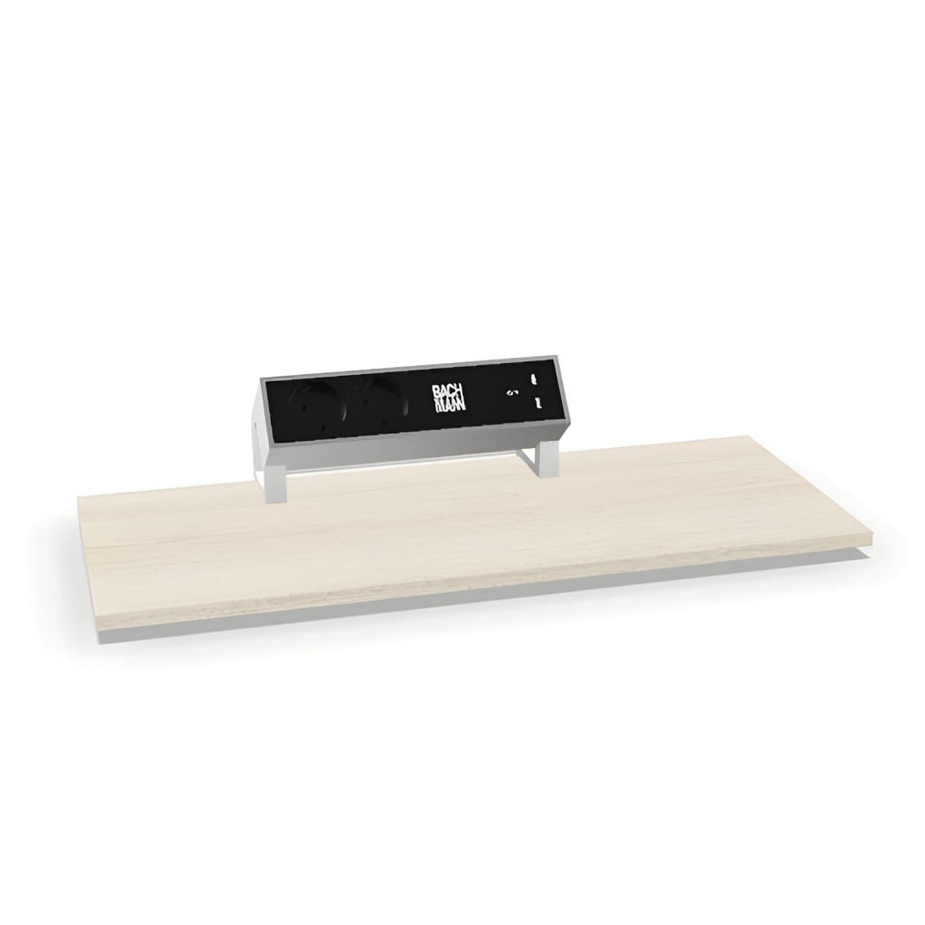 [BM0022033] Bureau2 2xCEE7/3 1XUSB C/C 45W 0,2M Inox