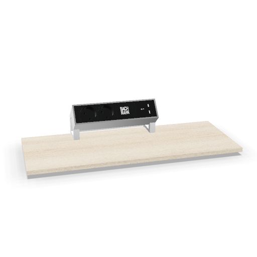 Bureau2 2xCEE7/3 1XUSB C/C 45W 0,2M Inox