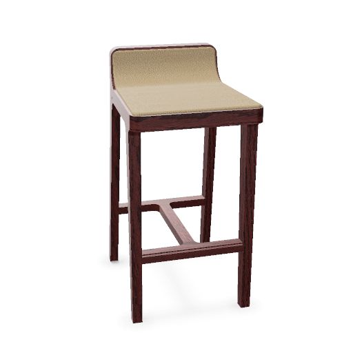 [000041] Alki Emea — krukstoel 66 cm met lage rug (Sienna oak stain 25)