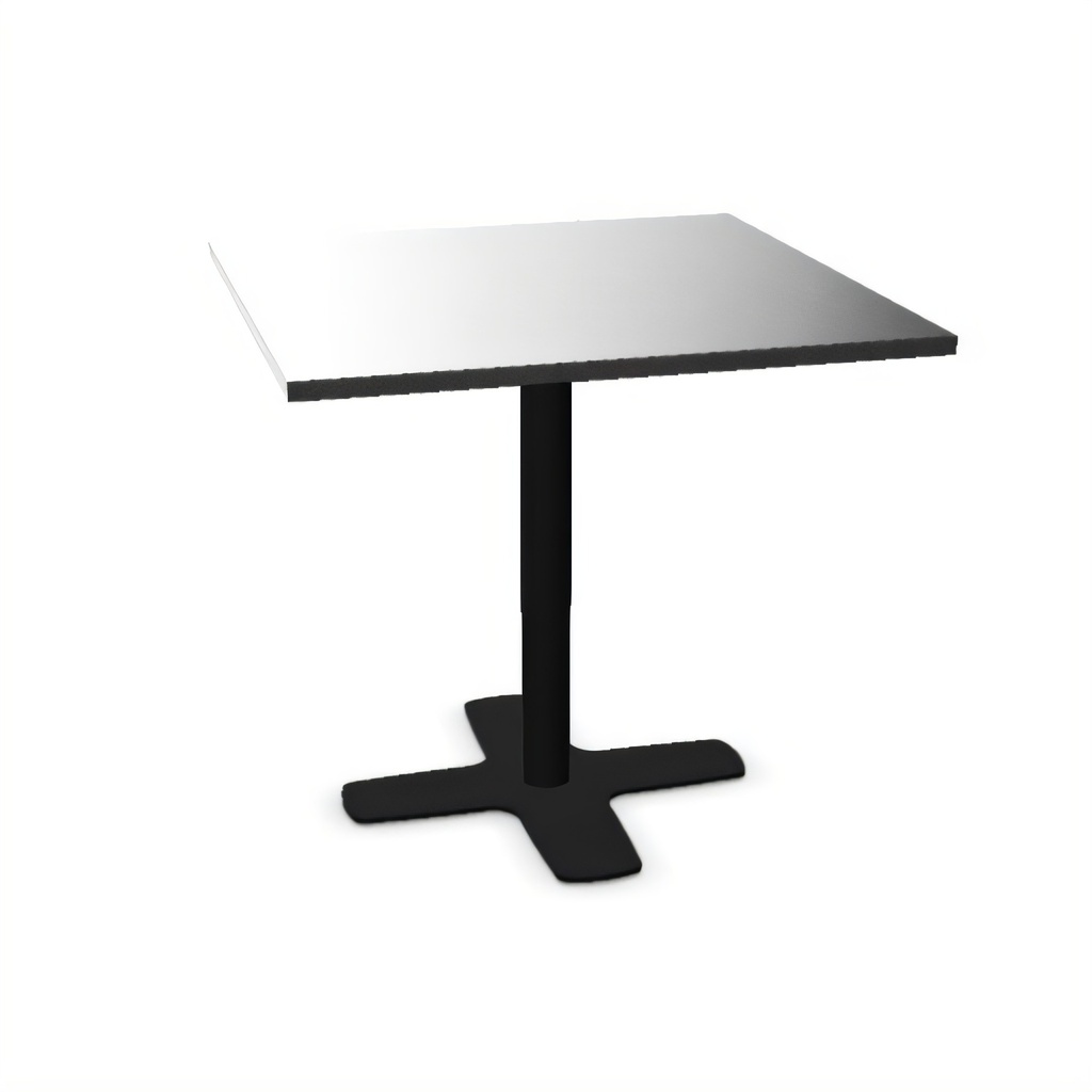 Perfecta Spinner HPL — vierkante tafel 80 × 80 cm, hoogte 75 cm