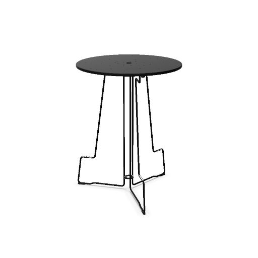Extremis Tiki Table small — statafel Ø90 x 105 cm, zwart