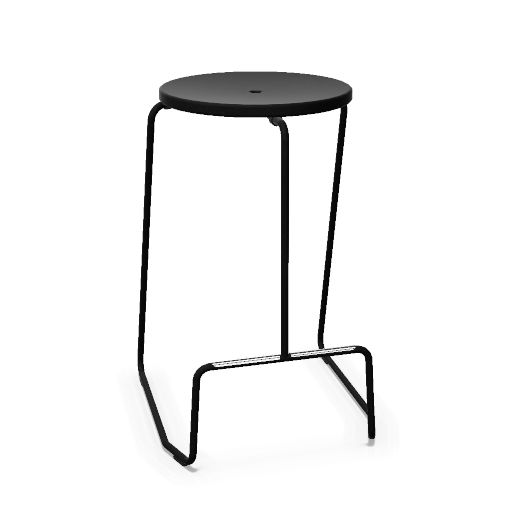 Extremis Tiki — counterkruk met zithoogte 63 cm, zwart