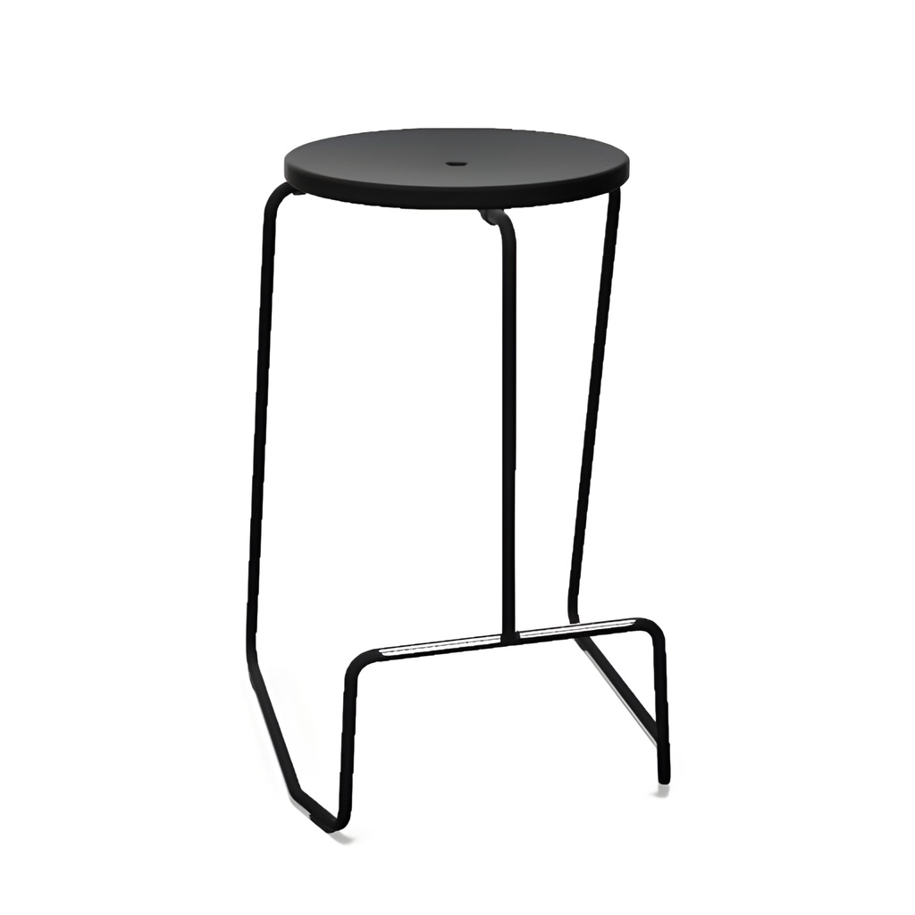 [TIK036] Tiki, Medium, H=63, Zwart zitje + zwart onderstel