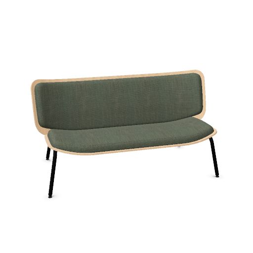 FourAll Lounge — 2-zitsbank met lage rug en eiken rugschaal