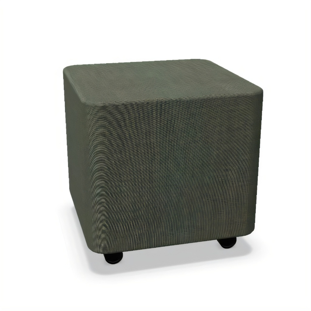 Morse — gestoffeerde poef op wielen 50 × 50 cm