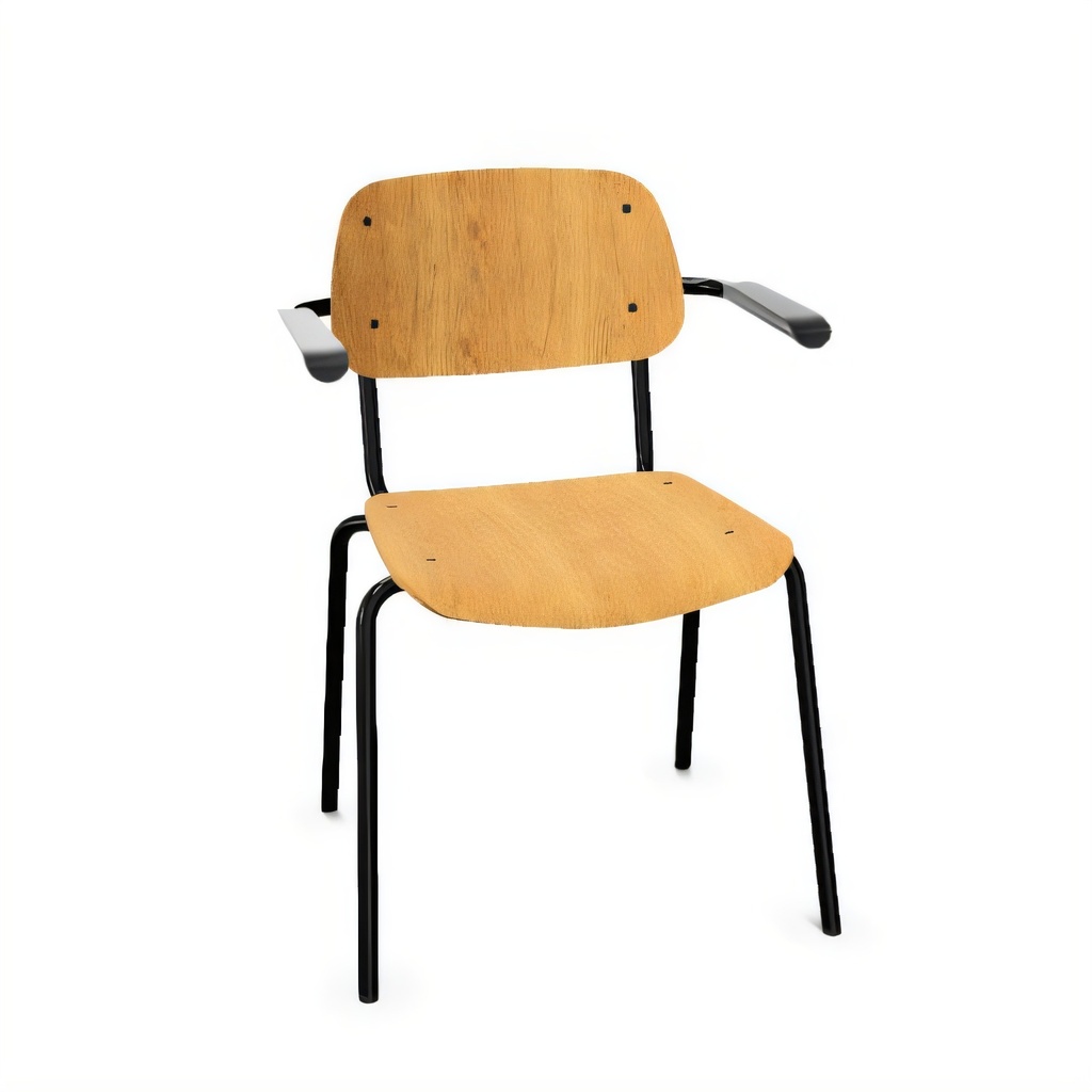Lande Jami — stoel met houten rug en zit